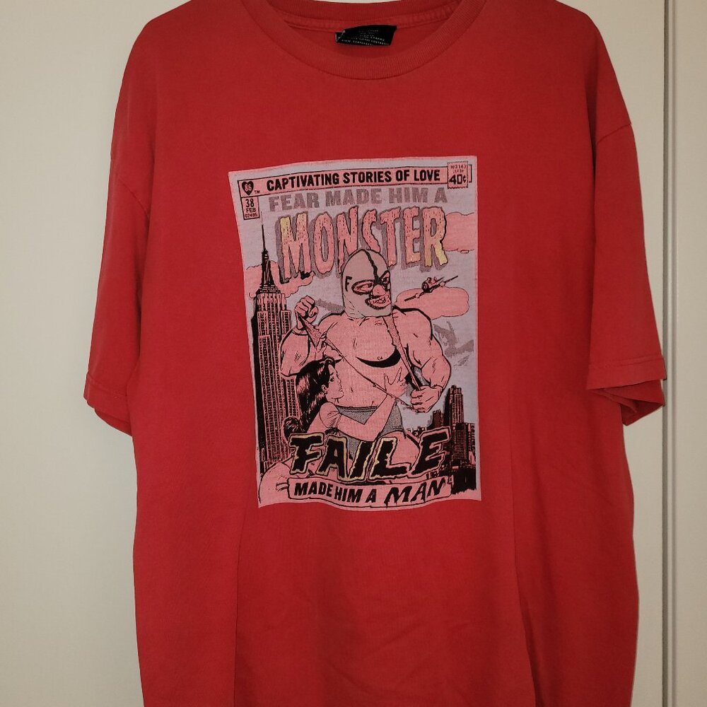Staple Design Red Short Sleeve Lucha Libre Comic Book Cover Rare XL Tee